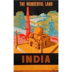 INDIA WONDERFUL LAND ORIGINAL Poster 1958  #990048