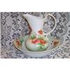 Image 1 : Handpainted Poppies Pitcher and Bowl - Czech #990057