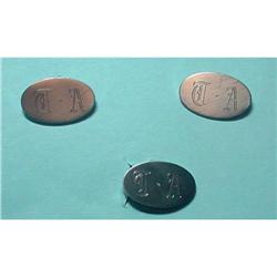 Anson Sterling Silver Set Cuff Links/Tie Clip #990070