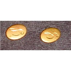 Gold Wahsed Victorian Men's Cuff Links #990071