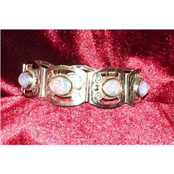 Mexican Silver Bracelet w/colored Stones 925 #990096