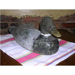 Antique Wood Duck Decoy--Glass Eyes--Old #990105