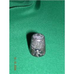 Antique Cupids Cherubs Sterling Thimble--Signed #990108