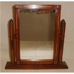ANTIQUE CHERRYWOOD INLAID DRESSING MIRROR #990119