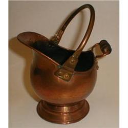 UNUSUAL EARLY MINIATURE  COPPER COAL HOD #990120