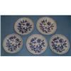 Image 1 : 5 ANTIQUE MEISSEN FLOW BLUE ONION SAUCE BOWLS #990129