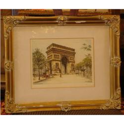 Arc of Triumph, Paris, Signed Dufza. Burin #990250