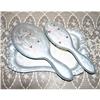 Image 1 : Art Nouveau Silver/Rhinestone Vanity Mirror Set #990293