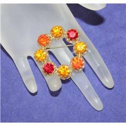 Vintage Austrian Rhinestone Eternity Brooch/Pin #990351