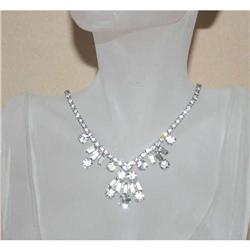 Fabulous Vintage Baguette  Rhinestone Necklace #990352