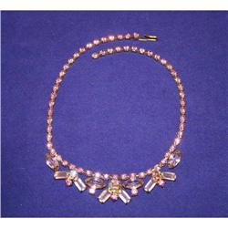 Vintage Pink Juliana  Rhinestone Necklace #990361