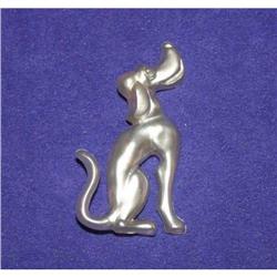 Antique Catalin Figural Begging Dog Brooch or #990396