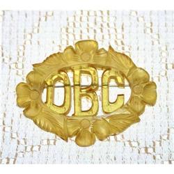 Antique Art Deco Catalin Mono-Gram Brooch #990397