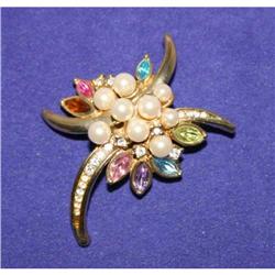  Paste Navette & Pava Rhinestone Brooch #990399