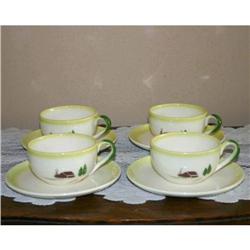 Set of 4 Brock of California Cup & Saucers #990424