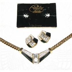 Park Lane Pava Rhinestone Necklace & Earrings  #990427