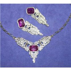 Vintage Park Lane Rhinestone Necklace/Earrings  #990432