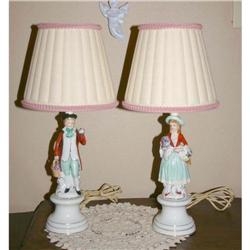  Vintage Porcelain Boudoir Figural Lamps #990442