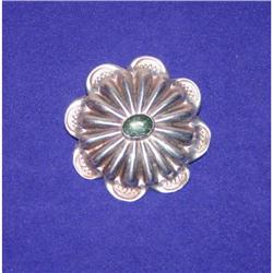  Repousse Mexican Sterling Silver Brooch #990444
