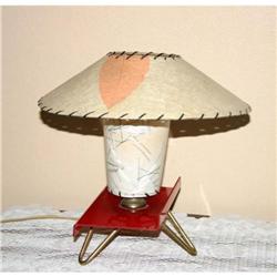 Fabulous Vintage Spun Fiberglass Table Lamp #990451