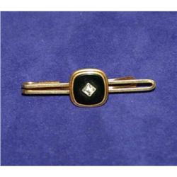 Unique Krementz Vintage Diamond Tie Bar #990457