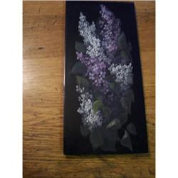 Early Painting of Lilacs on a Wooden Board #990489