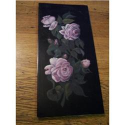 Early Painting of Roses on a Wooden Board #990490