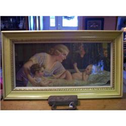 Beautiful Old French Signed Print with #990491