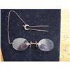 Image 1 : Antique Eyeglasses with Chain and Gold HairPIN #990533