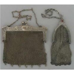 Pair of Vintage / Antique Ornate German Mesh #990626