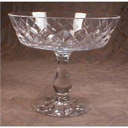ORREFORS Pedestal Dish SWEDEN Hand Cut CRYSTAL #990642