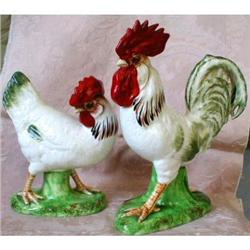 Hen ROOSTER Figurines HP VINTAGE Decorative #990650