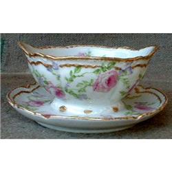 LIMOGES Sauce BOAT Gravy w/ Underplate ANTIQUE #990679