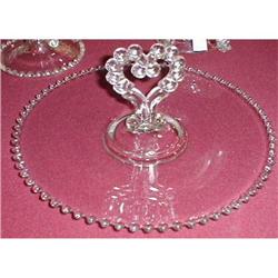 Candlewick HEART Handle SERVING Plate VINTAGE #990682
