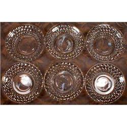 HOBNAIL Salt Cellars SET of 6 ANTIQUE #990721