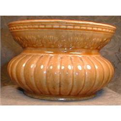 YELLOW Ware Cuspidor SPITTOON Planter ANTIQUE #990725