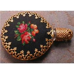 CZECH Petit POINT Perfume w/ Dauber ANTIQUE #990746