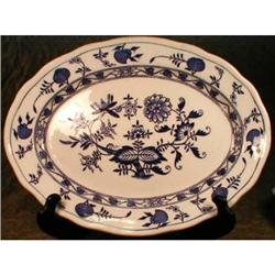 BLUE Onion PLATTER Cauldon 12 inch MEISSEN #990749