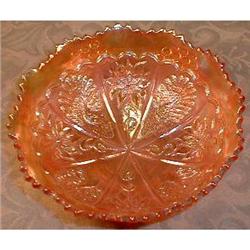 FENTON Peacock Dahlia CARNIVAL Bowl ANTIQUE #990756