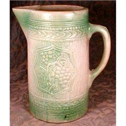 McCoy PITCHER Green EARLY 1900s ANTIQUE #990771