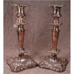 Candlesticks SILVER GRAPE Pattern ANTIQUE #990780