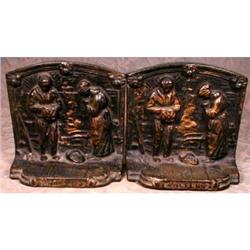 ANGELUS Bronzed Bookends - Millet - ANTIQUE #990809