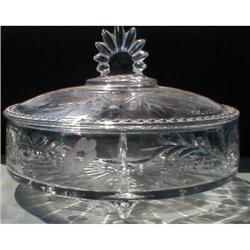 CAMBRIDGE Covered CANDY Dish FOOTED 3 Part #990828