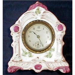 PORCELAIN New Haven Clock ANTIQUE French-STYLE #990830