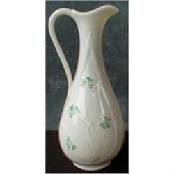 BELLEEK Pitcher Vase with SHAMROCKS 7 inch #990845