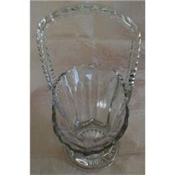 BASKET Glass LARGE 11 inch McKee VINTAGE #990891