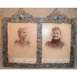 DERBY Frame DOUBLE Quadruple Plate ANTIQUE #990894