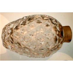 CUT Glass Perfume FLASK Diamond Pattern ANTIQUE #990911