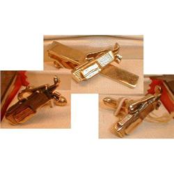 GOLF Cufflinks SWANK Tie Bar  Boxed  VINTAGE #990976