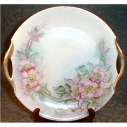 BAVARIAN HP CAKE Plate SIGNED Antique #991027